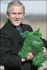 President Bush’s green dog